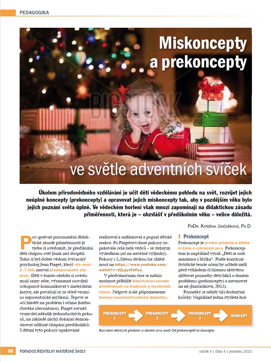 Miskoncepty a prekoncepty ve světle adventních svíček