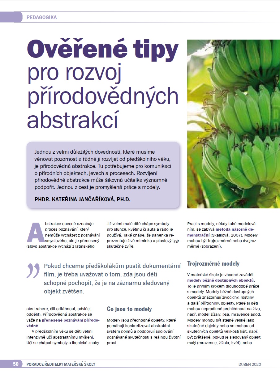 Ověřené typy pro rozvoj přírodovědné abstrakce