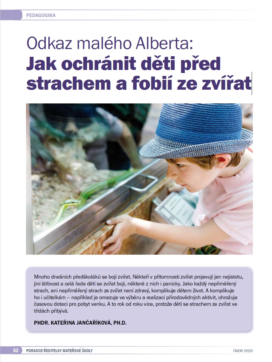 Odkaz malého Alberta: Jak ochránit děti před strachem a fobií ze zvířat