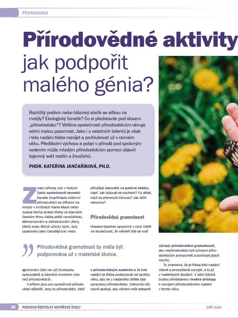 Přírodovědné aktivity v předškolním věku – jak podpořit malého génia?