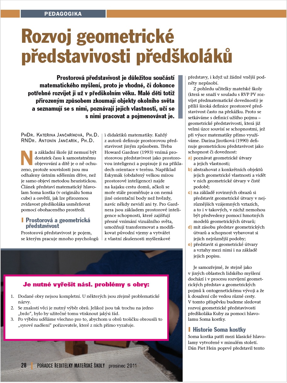 Rozvoj geometrické představivosti předškoláků