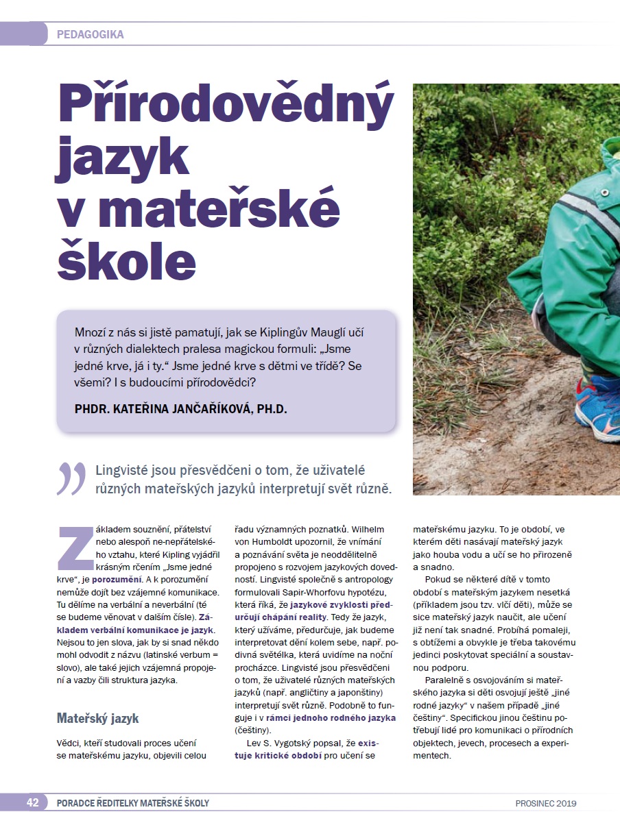 Přírodovědný jazyk v mateřské škole